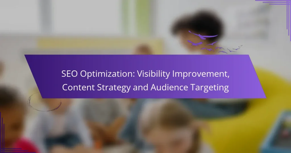 SEO Optimization: Visibility Improvement, Content Strategy and Audience Targeting