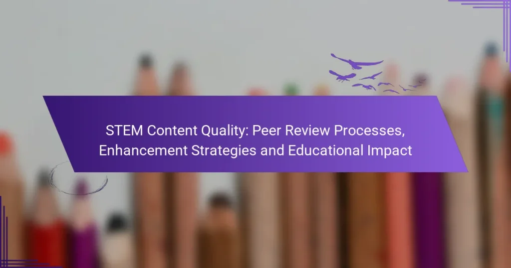 STEM Content Quality: Peer Review Processes, Enhancement Strategies and Educational Impact