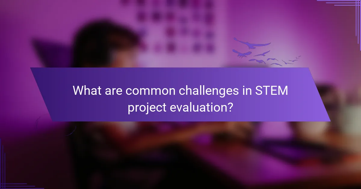 What are common challenges in STEM project evaluation?