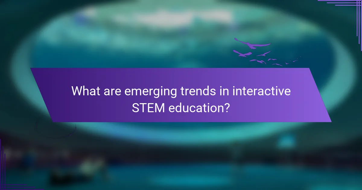 What are emerging trends in interactive STEM education?